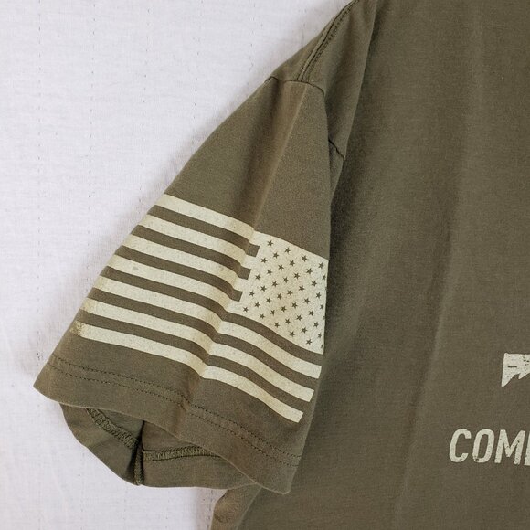 Grunt Style Come and Take It American Flag Patriotic Tee Shirt Green size M - Picture 7 of 8